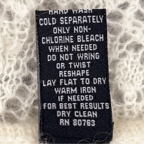 Vintage 90s Y2K Era Moda Mohair Ivory Soft Knit Tank Neutral Classic Medium - Picture 13 of 14